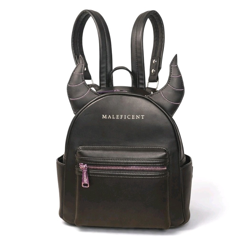 Disney Loungefly Maleficent Mini Backpack Sleeping Beauty Black Horn Bag Villain